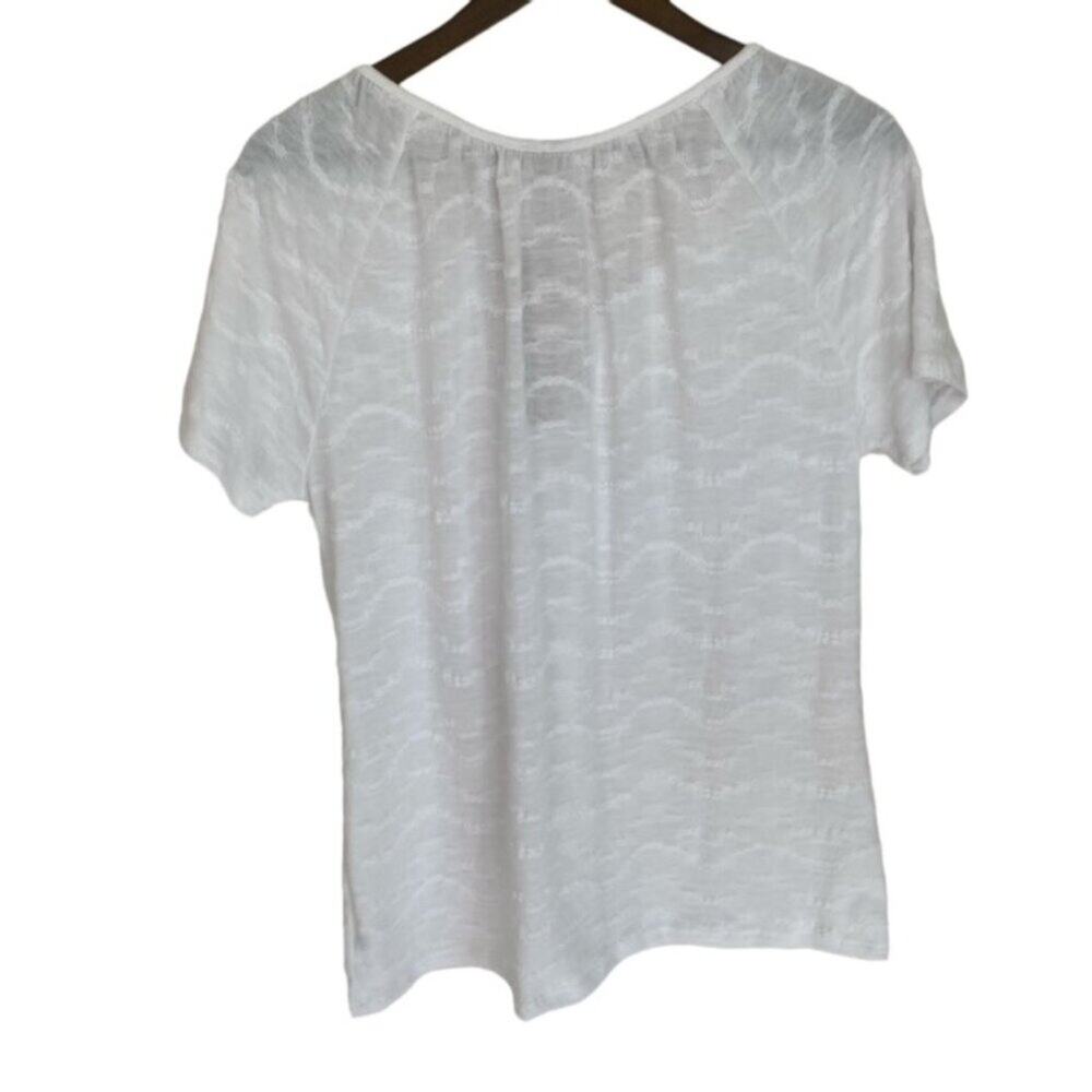 3/$21 Brina & Em White Scoop Neck Blouse - XL NWT - Picture 3 of 4